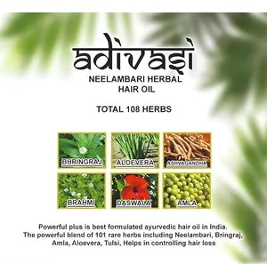 Adivasi Herbal Hair Oil For Faster Hair Growth (Pack of 1 - 100ml)